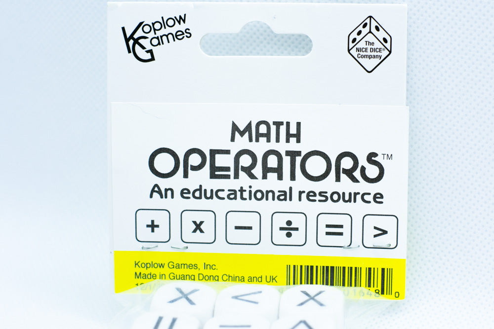 Math Operators Dice Learning Educational Resource Multiplication Addition (6-Pack)