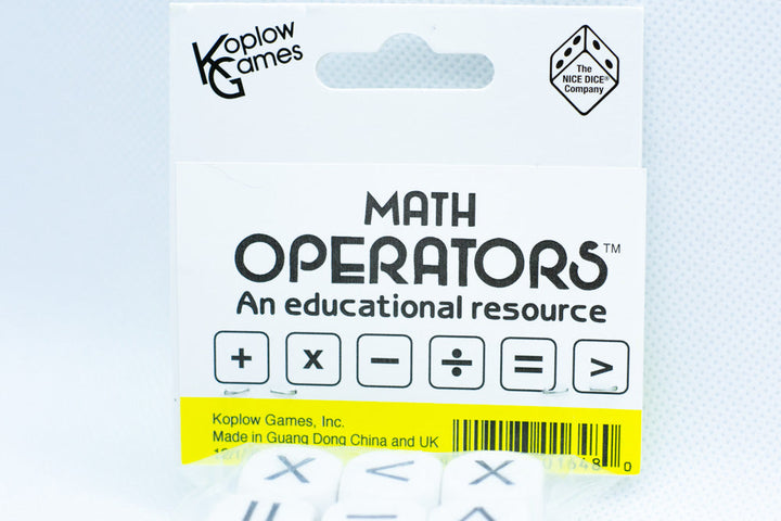 Math Operators Dice Learning Educational Resource Multiplication Addition (6-Pack)