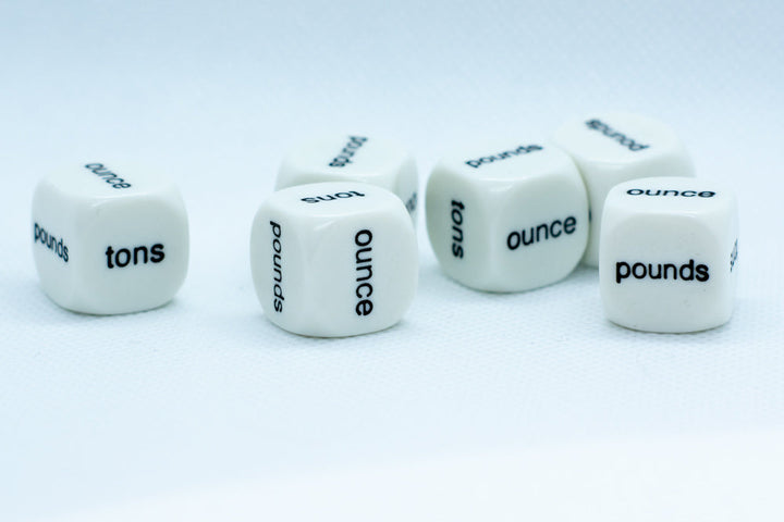 Weight Math Story Dice Learning Educational Resource (Sold Per Piece) 'Tons, Pounds, Ounce'