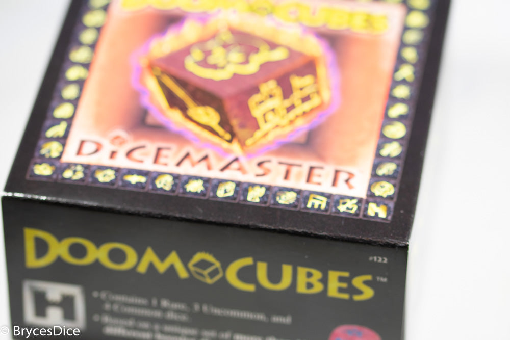 DiceMasters Doom Cubes; 1 Rare, 3 Uncommon, 4 Common Dice (Circa 1997)