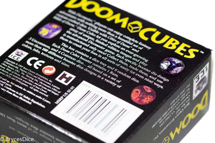 DiceMasters Doom Cubes; 1 Rare, 3 Uncommon, 4 Common Dice (Circa 1997)