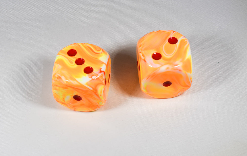 Festive® 30mm w/pips Sunburst™/red d6 Dice (sold per die)
