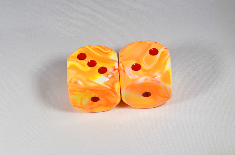 Festive® 30mm w/pips Sunburst™/red d6 Dice (sold per die)
