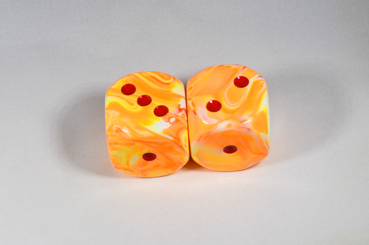 Festive® 30mm w/pips Sunburst™/red d6 Dice (sold per die)
