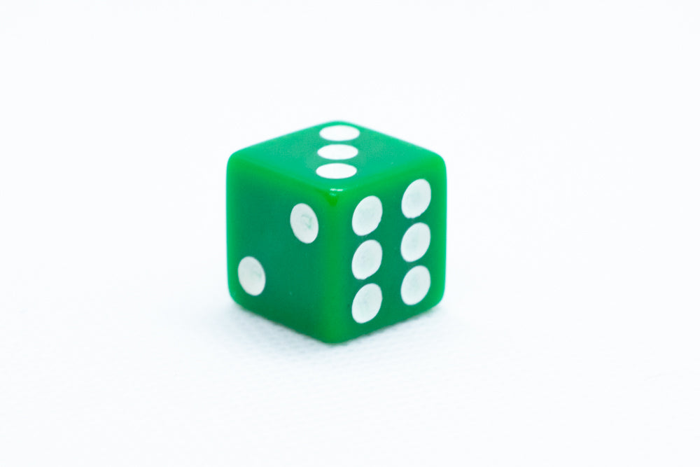 Square Edge 16mm Opaque Dice (Red/Yellow/Green/Blue/Black/White) | sold by the piece