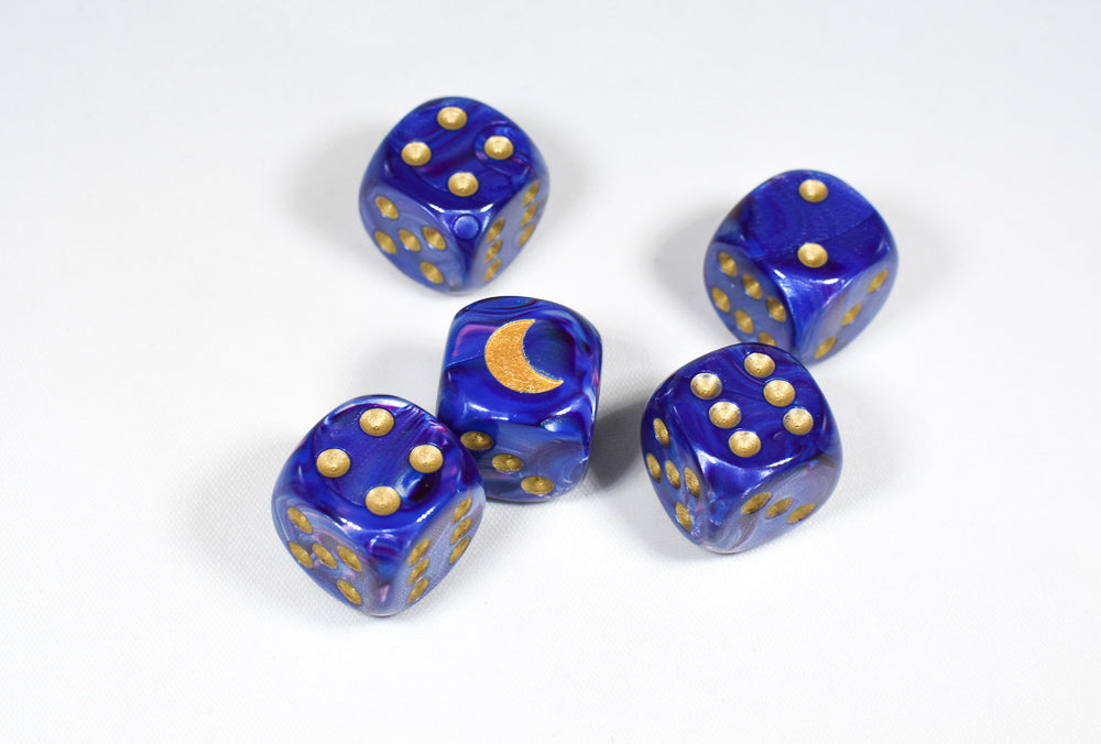 Lustrous Purple Custom Crescent Moon w/Gold