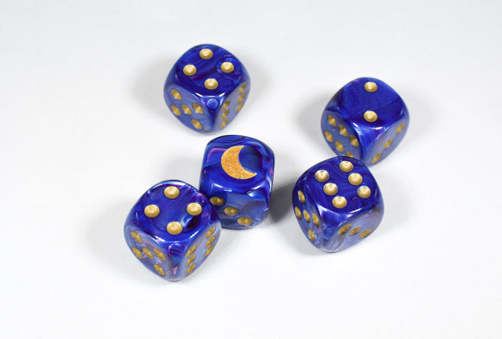 Lustrous Purple Custom Crescent Moon w/Gold