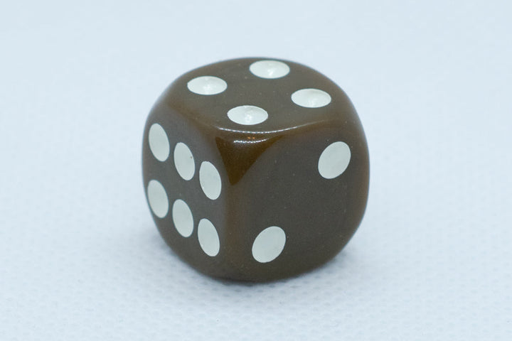 Opaque 16mm Pipped d6 Dice Red/Orange/Yellow/Green/Blue/Purple/White/Black/Pink (sold by the piece)