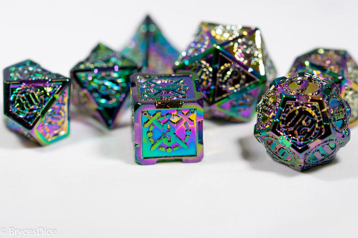 Rainbow Sword Strengthened Metal 7-Dice Set
