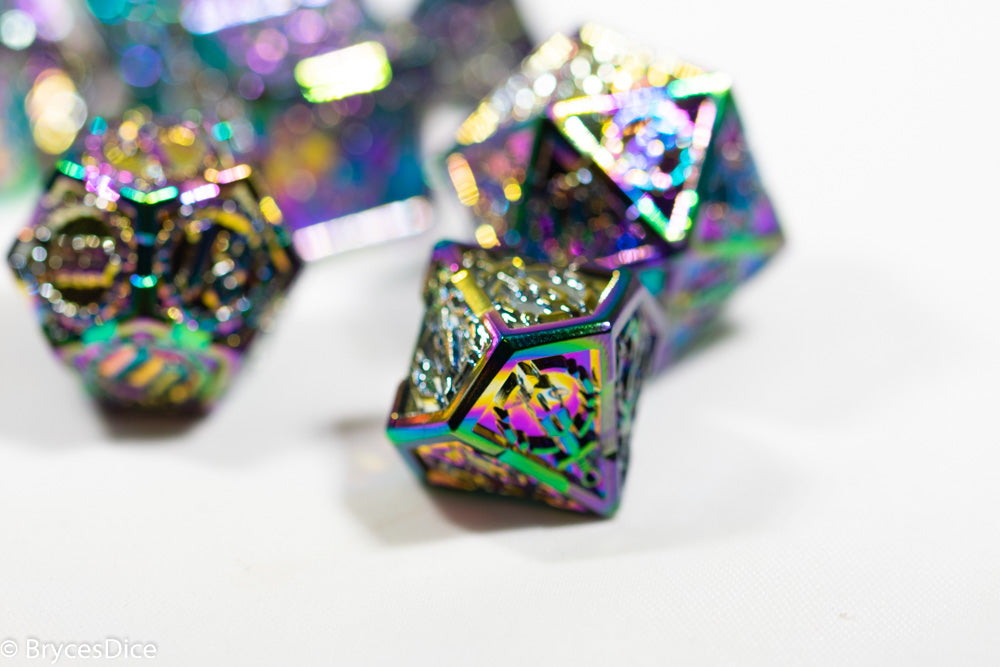 Rainbow Sword Strengthened Metal 7-Dice Set
