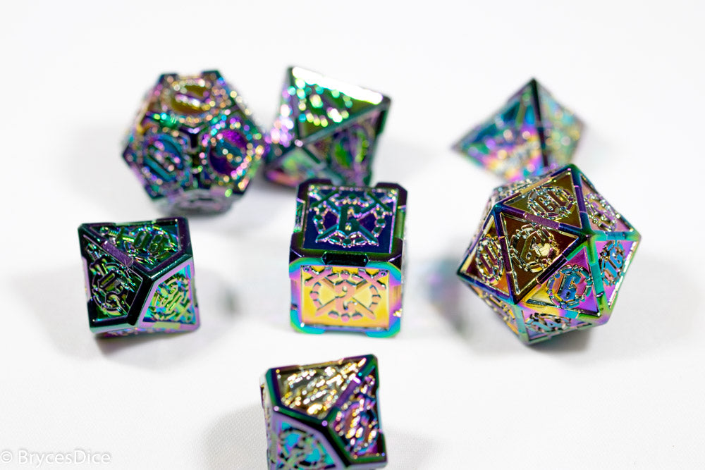 Rainbow Sword Strengthened Metal 7-Dice Set