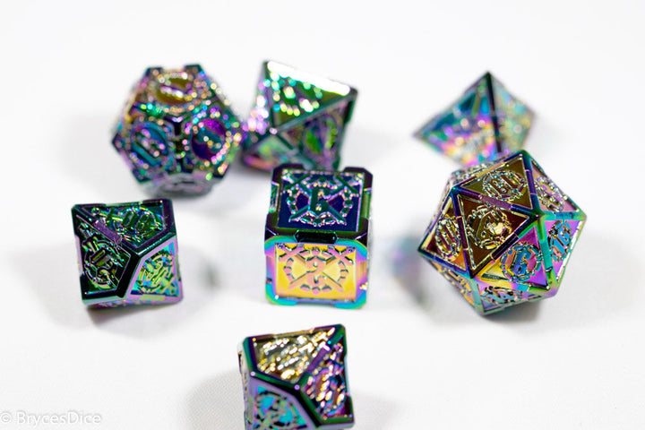 Rainbow Sword Strengthened Metal 7-Dice Set