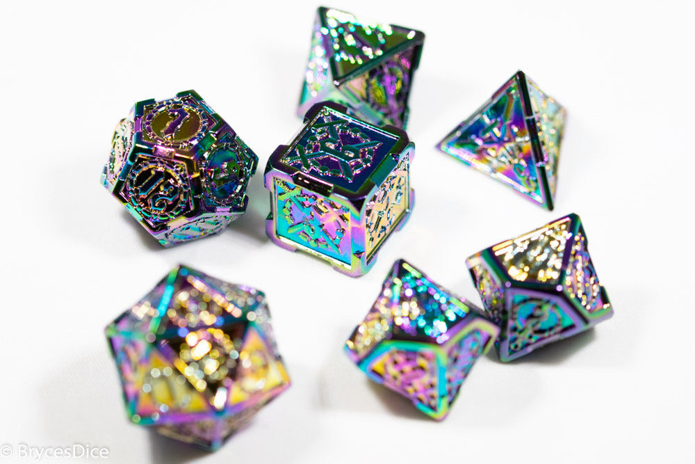 Rainbow Sword Strengthened Metal 7-Dice Set