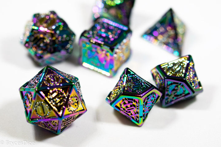 Rainbow Sword Strengthened Metal 7-Dice Set