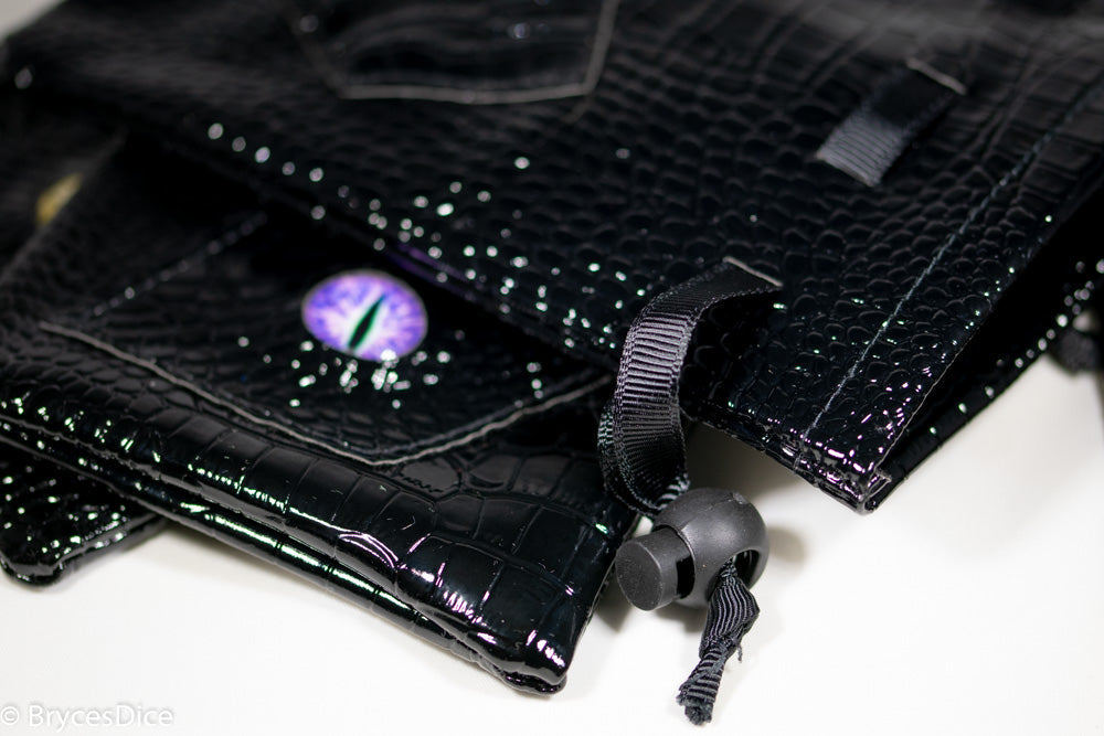 Dragon Scale Dice Bag 6x4 Inch w/Dragon Eye (red color eye)