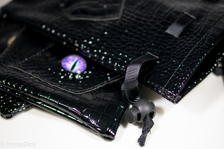 Dragon Scale Dice Bag 6x4 Inch w/Dragon Eye (red color eye)
