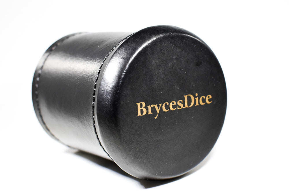 Handmade Leather Dice Cup (Black)