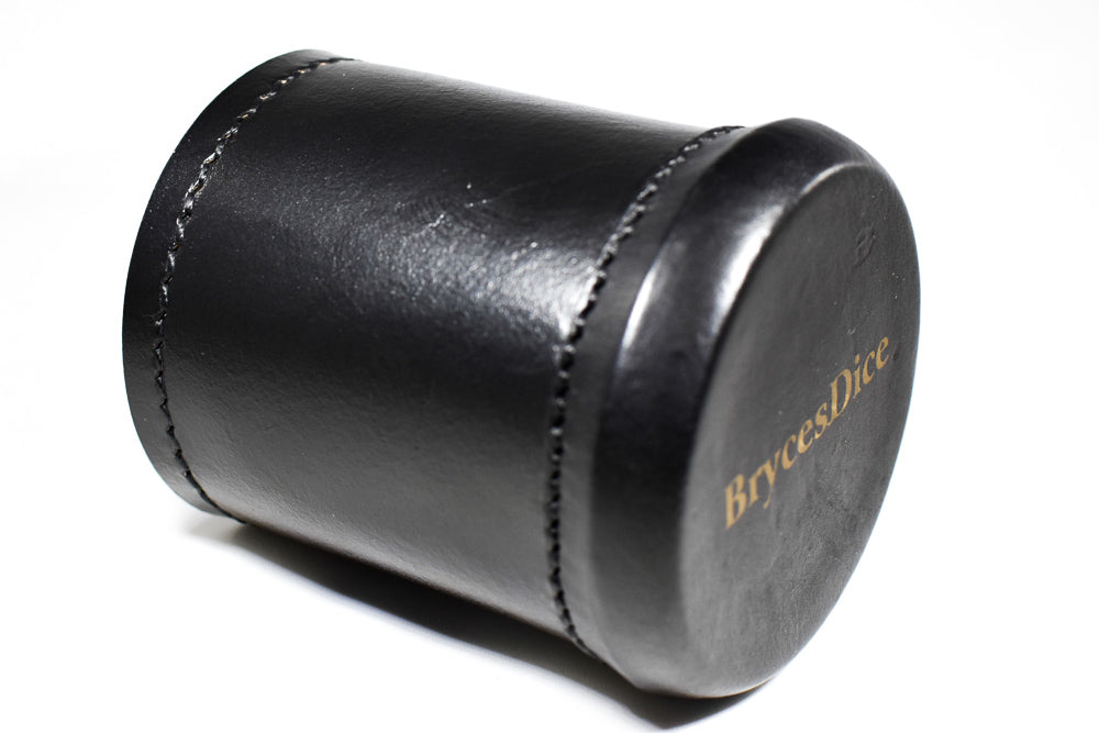 Handmade Leather Dice Cup (Black)