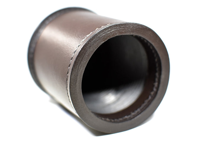 Handmade Leather Dice Cup (Dark Brown)