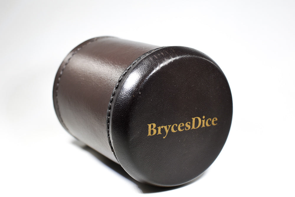 Handmade Leather Dice Cup (Dark Brown)
