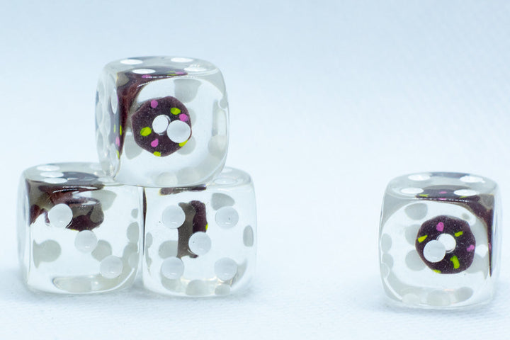 Chocolate Donut Pipped d6 16mm (Custom Dice) *Sold per die