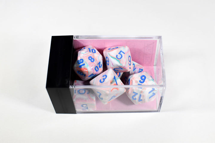 Chessex Festive Pop Art Pink/Blue Dice Sets – Multiple Options Available