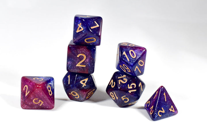 Purple/Blue Galaxy Dice by Udixi Dice