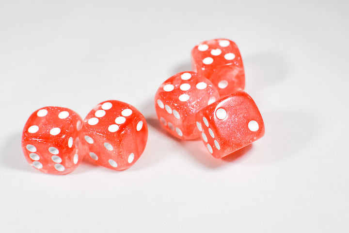 Team Red Pipped Iridescent d6 16mm Pipped BD6002