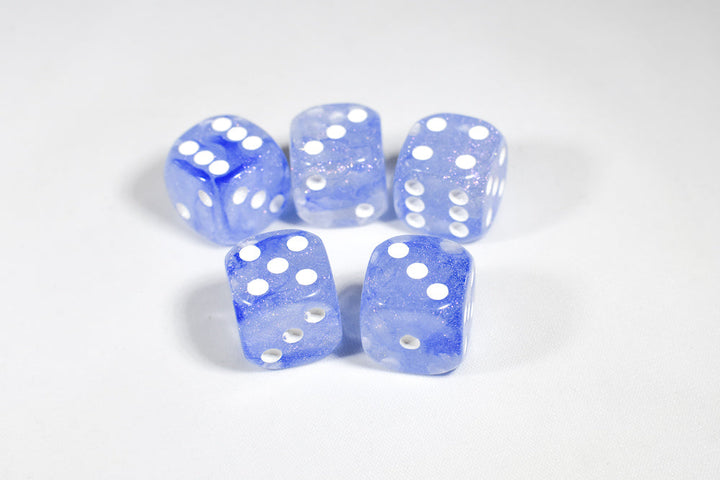 Team Blue Pipped Iridescent d6 16mm Pipped BD6001 | Sold per piece