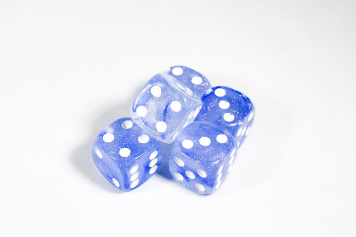 Team Blue Pipped Iridescent d6 16mm Pipped BD6001 | Sold per piece