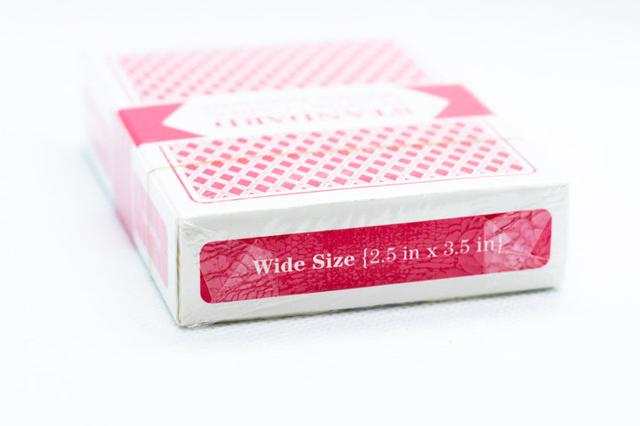 Single Red Deck, Wide Size, Jumbo-Index, Plastic-Coated Playing Cards by Brybelly