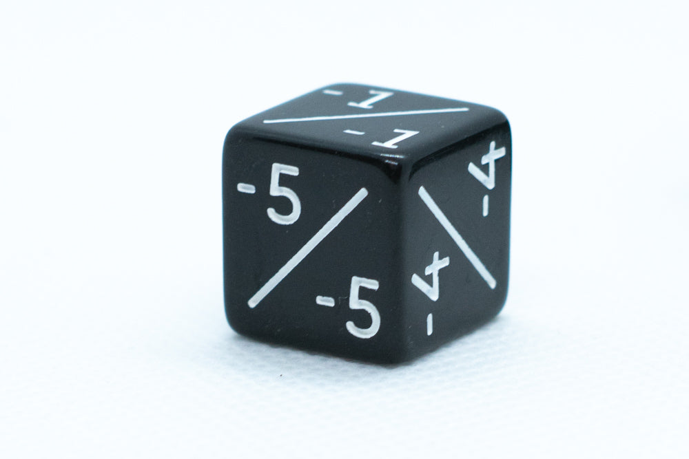Black D6 MTG -1/-1 Counter Dice - Magic: The Gathering DnD d6 Stats (Sold Per Die)