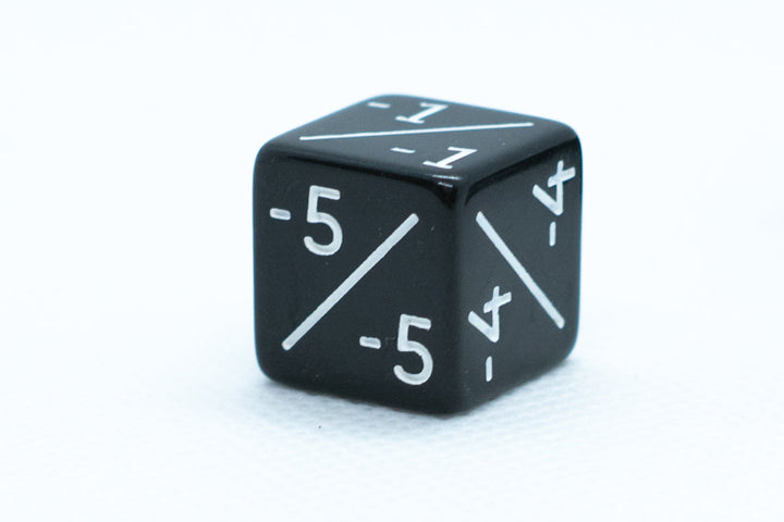 Black D6 MTG -1/-1 Counter Dice - Magic: The Gathering DnD d6 Stats (Sold Per Die)