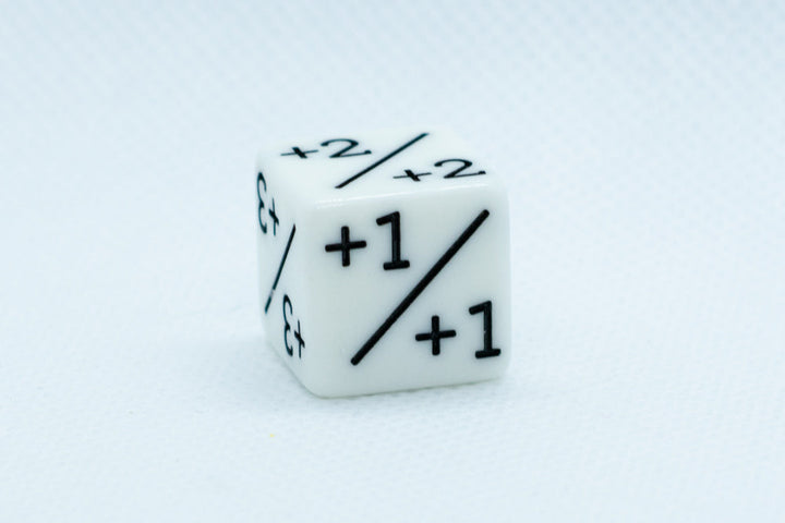 White D6 MTG +1/+1 Counter Dice  - Magic: The Gathering DnD d6 Stats (Sold Per Die)