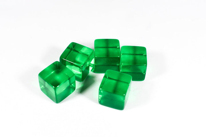 Blank Translucent Green Dice / Counting Cubes 16mm D6 Square RPG Gaming Dice DIY (Sold by Piece)