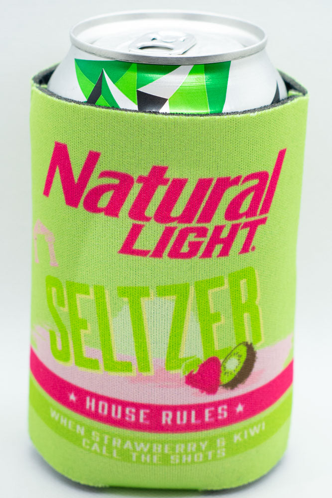 Natural Light Seltzer Cooler  Fits 12 oz Aluminum Can Coozie House Rules