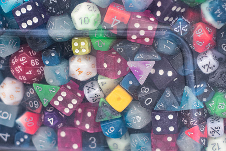 Bescon Lots of Dnd Dice, Pipped Dice, and other Polyhedral Dice Pieces (Factory Seconds)