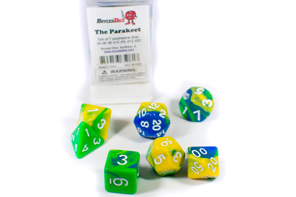The Parakeet Tri-Color Swirl Green/Yellow/Blue