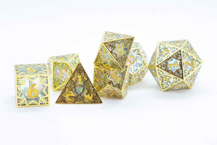 [Factory Second] Forged Opal Forged in Frost Dice Set (Resin Dice Encased in Metal)