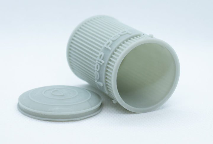 Trash Can Dice Jail: 3d Printed Grey Trash Can for Bad Dice D&D Dice Accessory