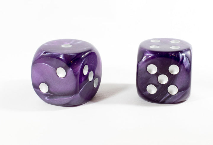 (1) OOP Rare 30mm Velvet Purple Dice New RPG DnD with Silver Pips by Chessex Out of Print