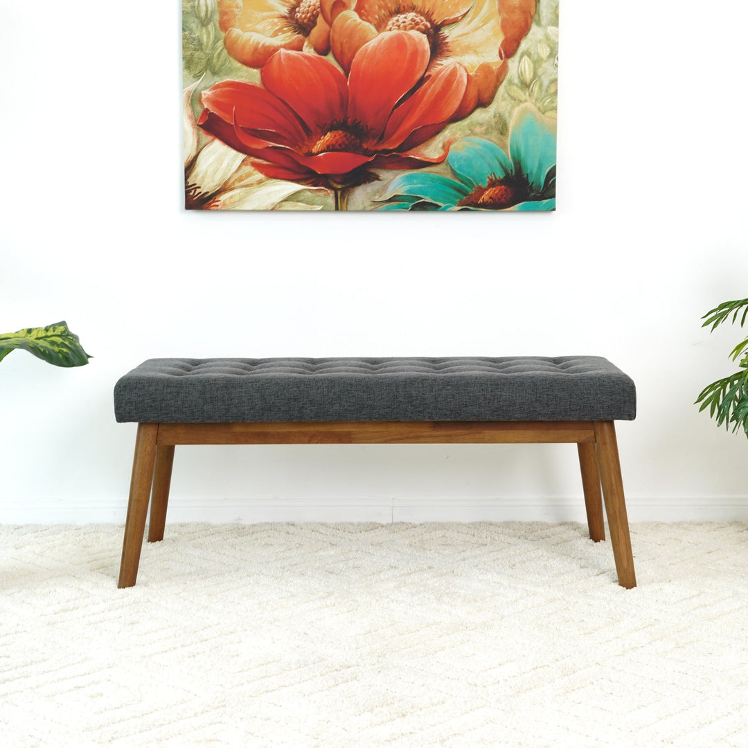 Delilah Modern Bench (Fabric) Front View