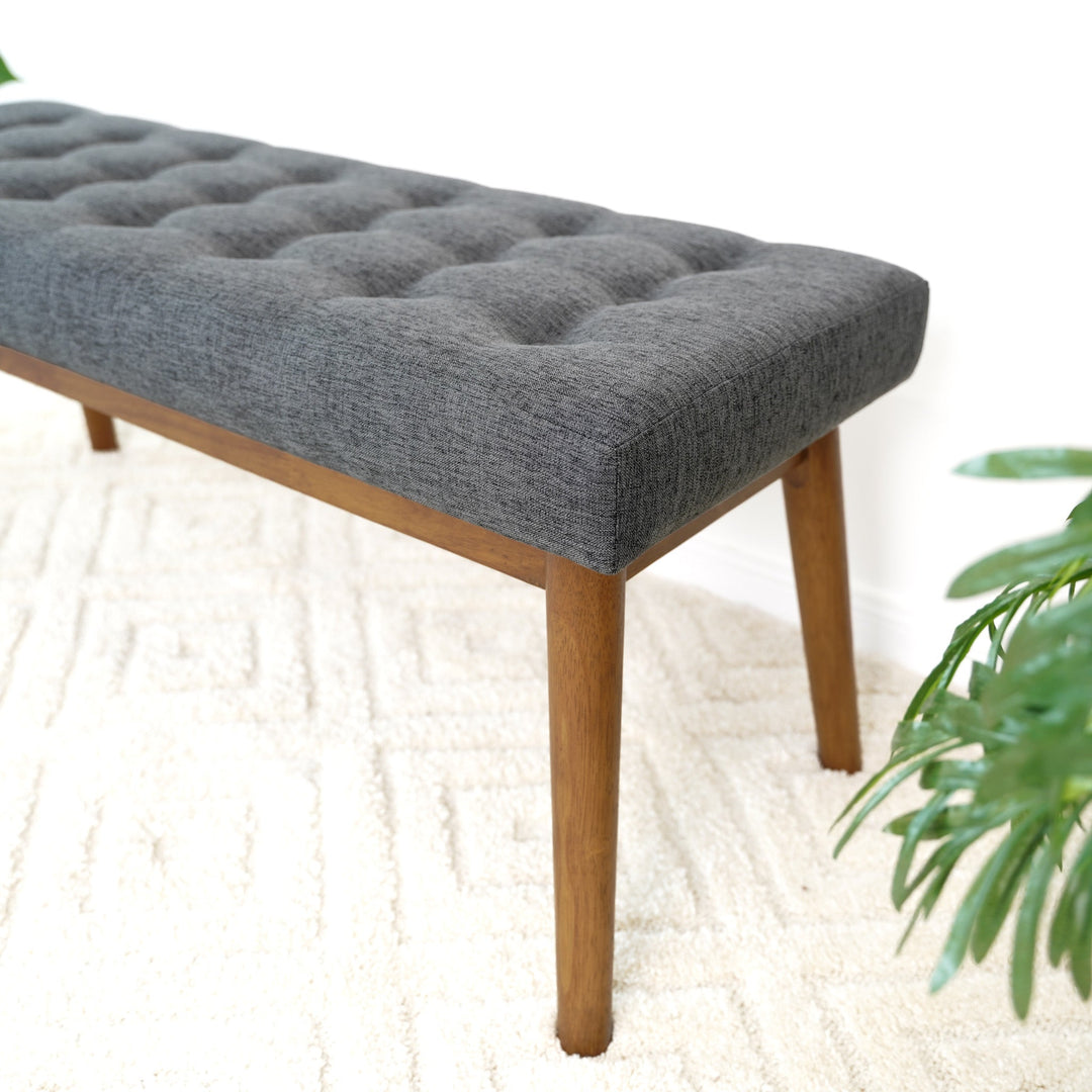 Delilah Modern Bench (Fabric) Zoomed View