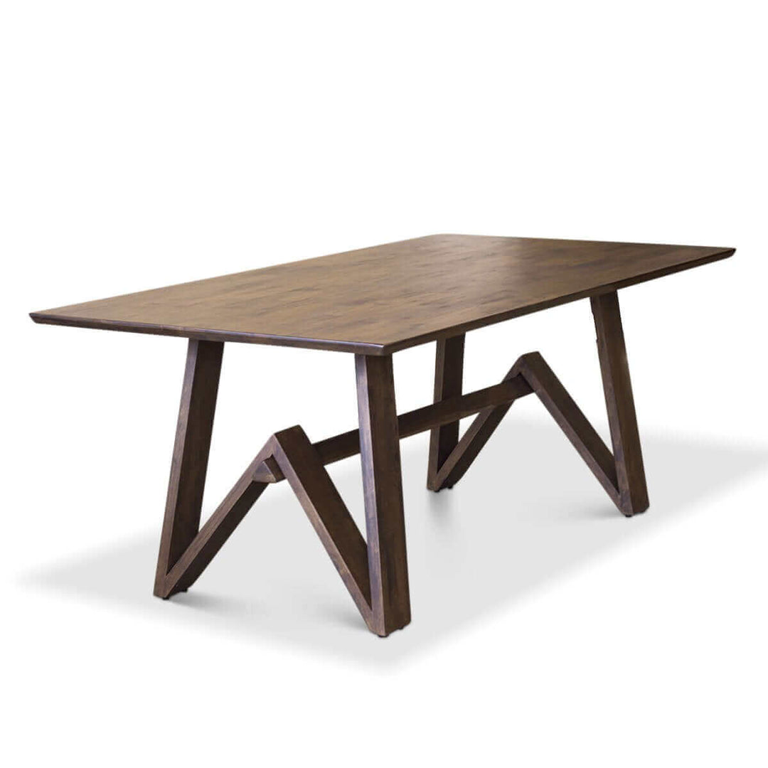 Trimont 78" Solid Wood Dining Table Angled View