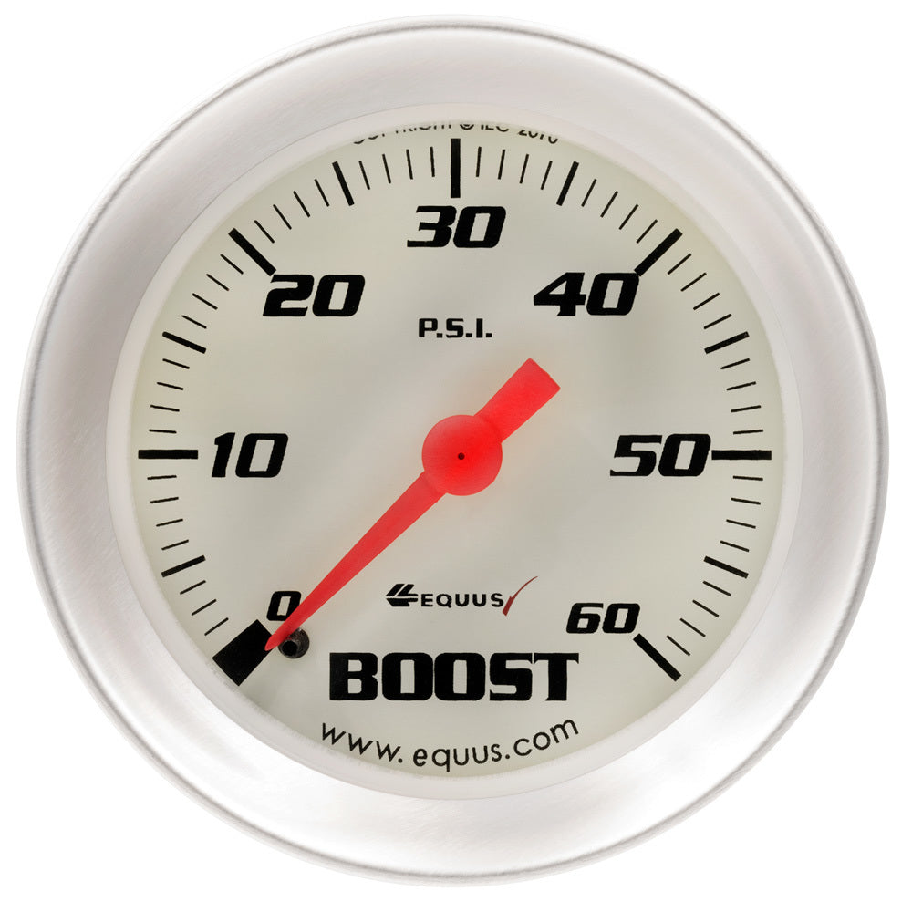 2.0 Dia Boost Gauge Silver 60psi