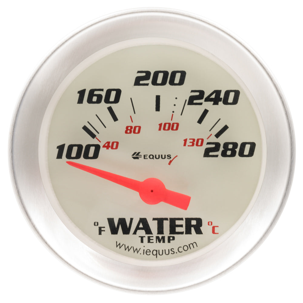 2.0 Dia Water Temp Gauge Silver 100-280