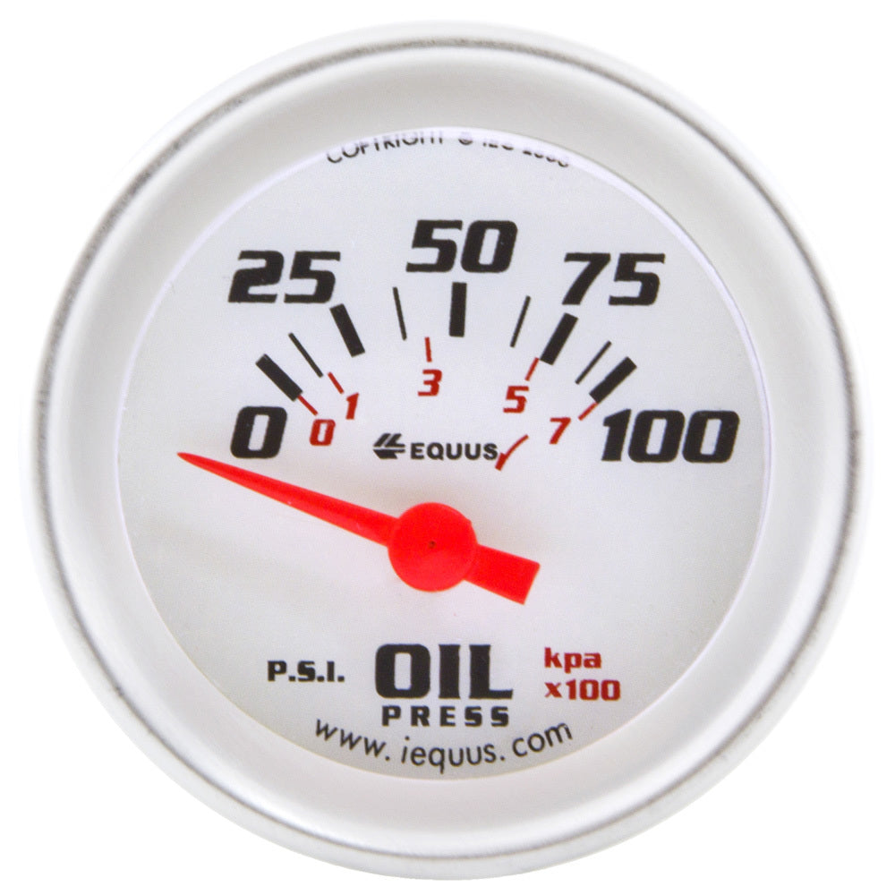 2.0 Dia Oil Pressure Gauge Silver 0-100psi