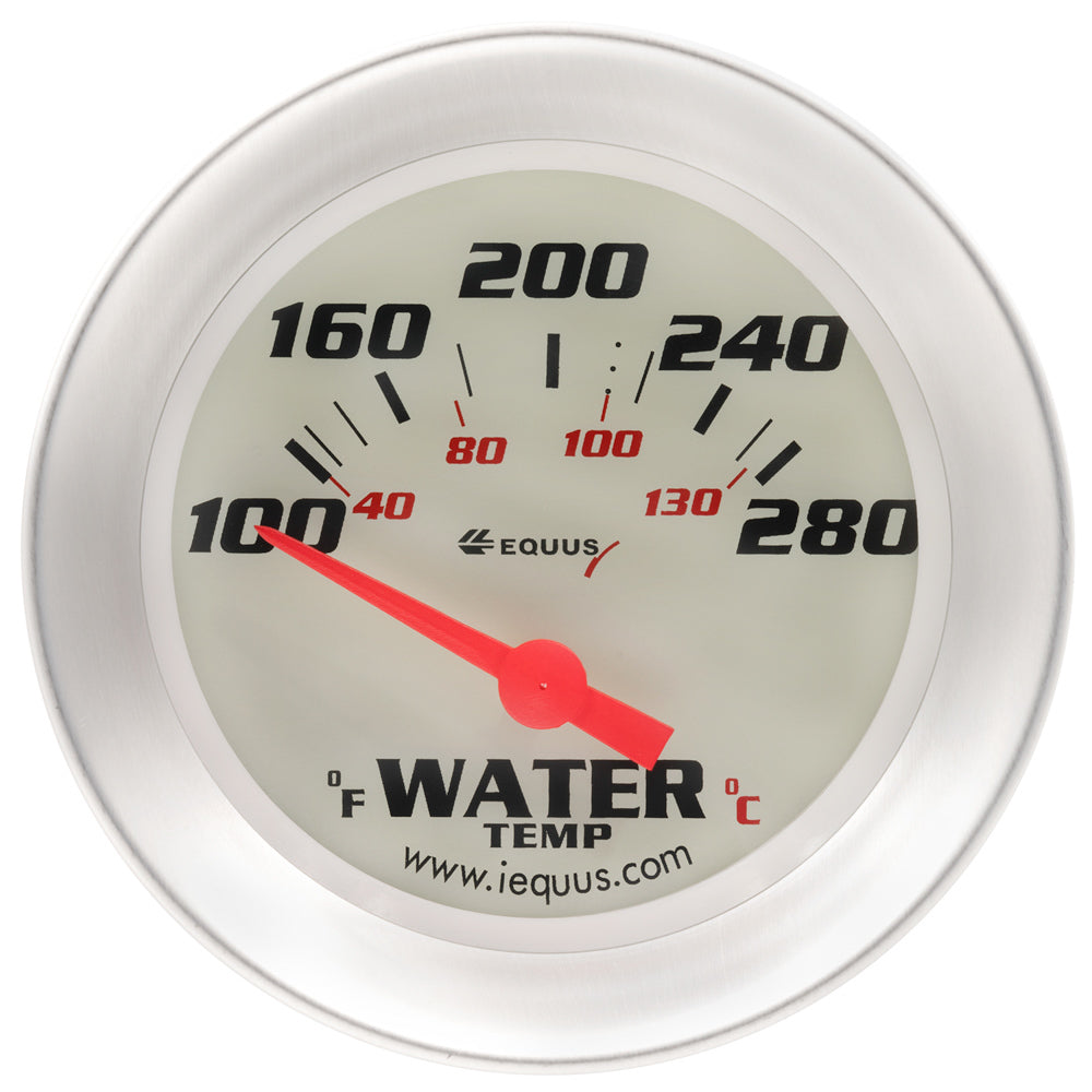 2-5/8 Dia Water Temp Gauge Silver 100-280