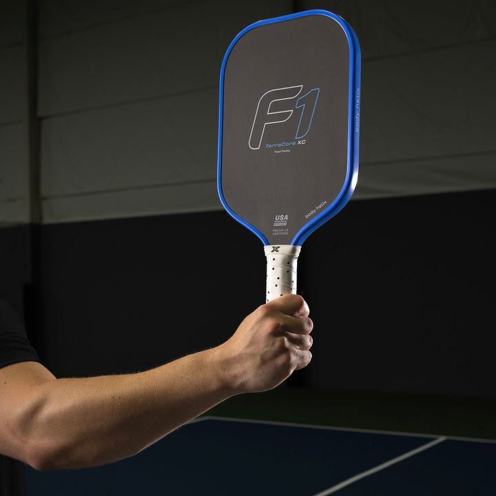 FLiK F1 Elongated Pickleball Paddle USAP Approved Being Held.