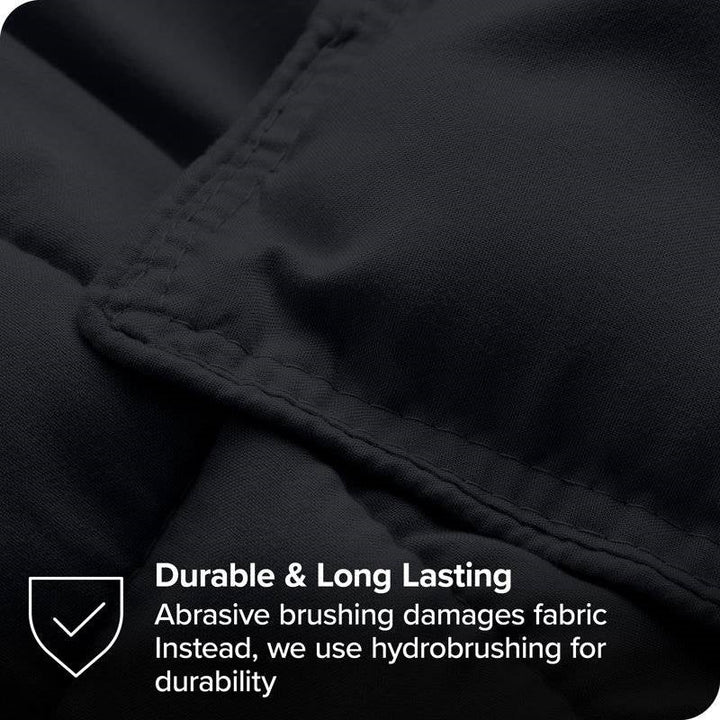 Full/Double Size Luxuriously Soft Down Alternative Comforter Set in Black